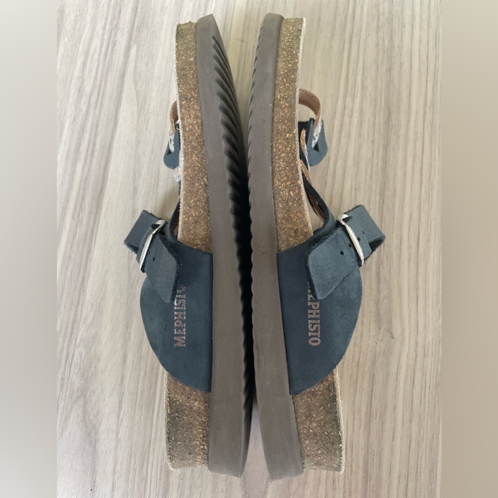 Mephisto Women's Black and Tan Sandals - Picture 4 of 10
